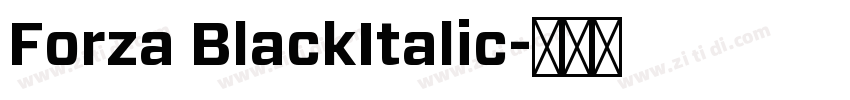Forza BlackItalic字体转换